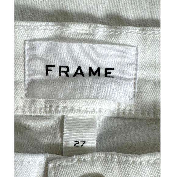 FRAME Le High Straight Jeans in Blanc Size 27 - Picture 6 of 16